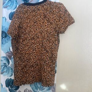 Nike Black and Brown Leopard Print Shirt